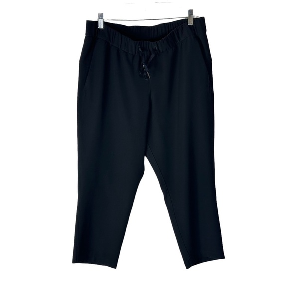 Lululemon On The Fly Crop Woven Black Pant Size 10 - Picture 1 of 7